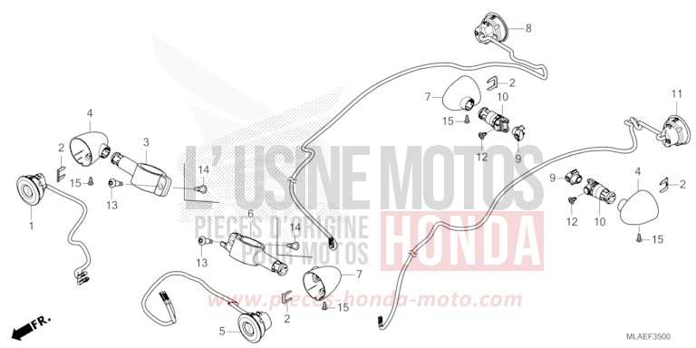 BLINKER von CMX 1100 "Rebel" GLINT WAVE BLUE METALLIC (B197) von 2024